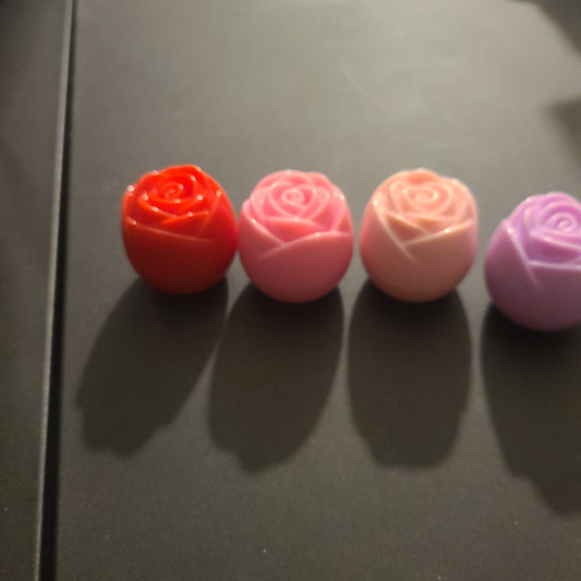Roses hot pink and pink and red  Purple lip blam