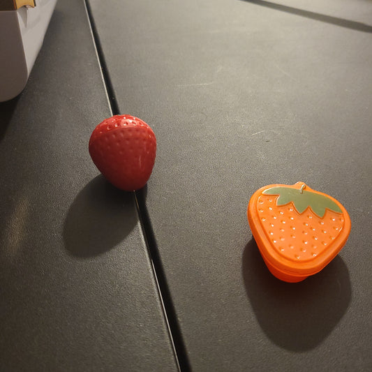 Stawberry and heart strawberry lip blam